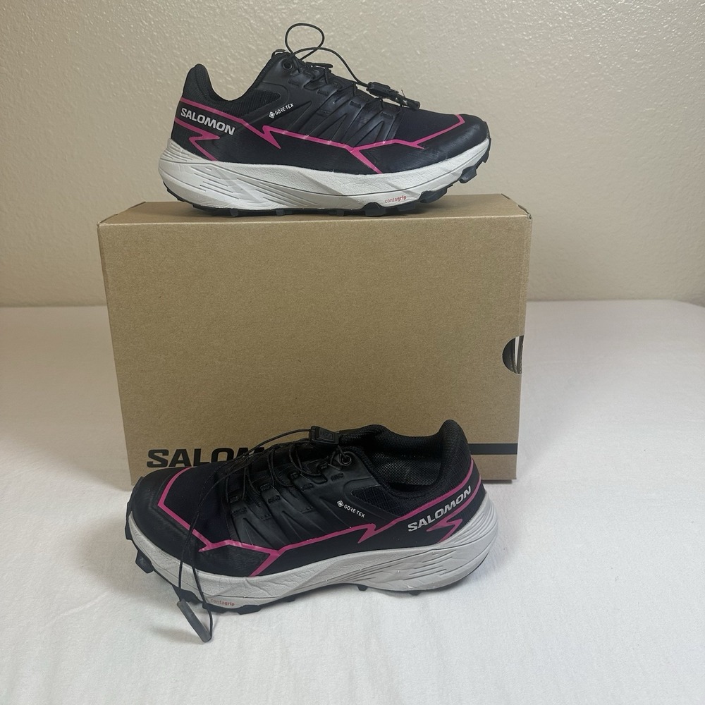 Salomon Thundercross Gore-TEX Women's Sneaker Black/  Black /Pink Glo‎ US 5.5